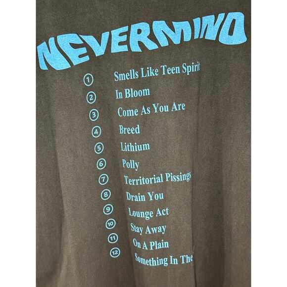 Nirvana "Nevermind" Vintage Reprint Single Stitch T-shirt Giant Tag - Picture 4 of 7